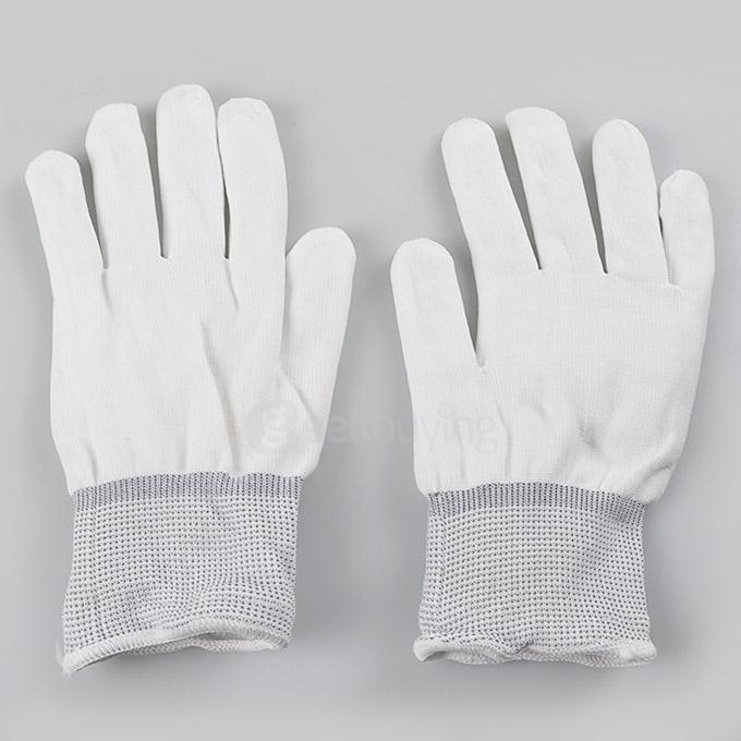 Colorful LED Flash Light Gloves Fingertip Flash Gloves Halloween Christmas Decorations - White