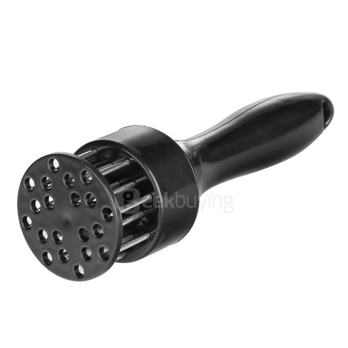 21 Stainless Steel Prongs Professional Meat Tenderizer - Black