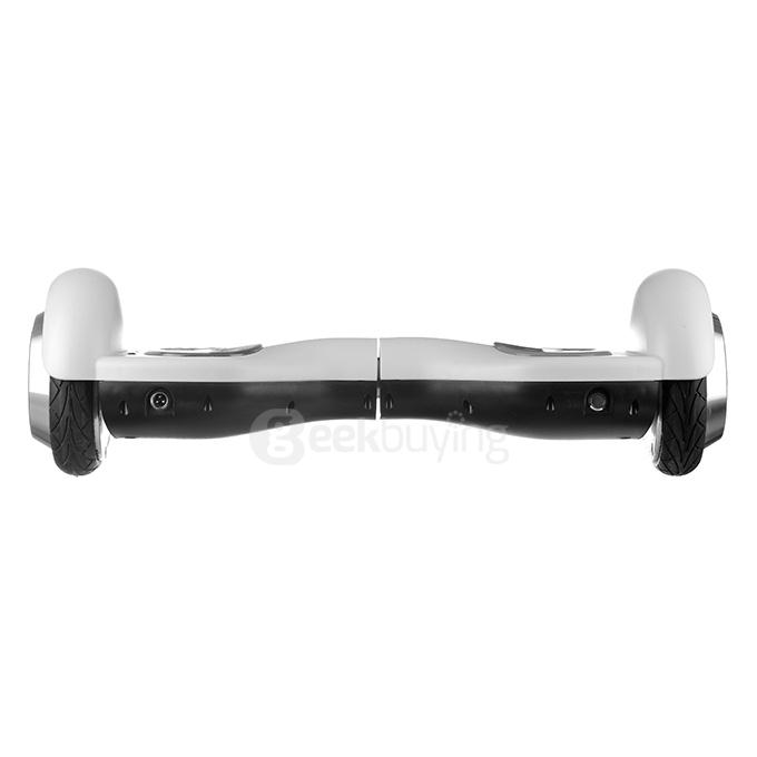Dual Wheels Children Contents Self Balancing Electric Scooter Drifting Board with 7 In 1 Protective Gear - White