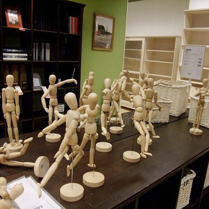 5.5 Inches Wooden Jointed Doll Man Figures Model Painting Sketch Cartoon