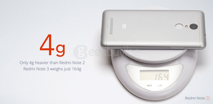 Xiaomi Redmi Note 3 5.5 Inch FHD 2GB 16GB Smartphone 64bit Helio X10 Octa Core MIUI V7 13.0MP TOUCH ID - Silver