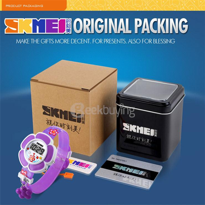 SKMEI 1144 Fashion Cute Flower-shaped Children Electronic Watch - Purple