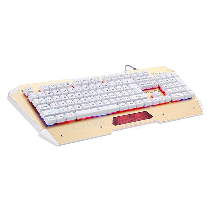 AULA Psylocke Wired Gaming Keyboard USB Rainbow Luminescent Metal Backlit Keyboard for Windows 7/8/Vista/XP/98SE/ME