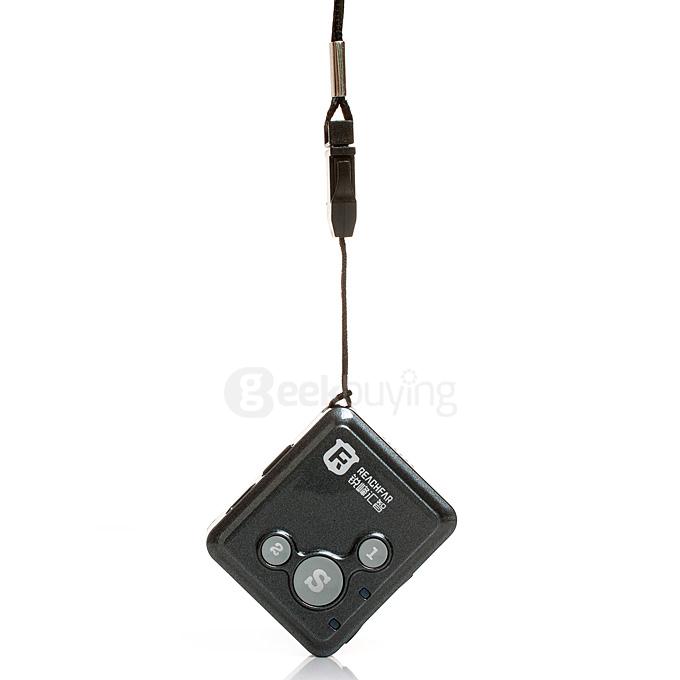 REAGHFAR RF-V16 Mini Personal Locator GPS Real Time Tracker SOS Communicator - Black + Grey