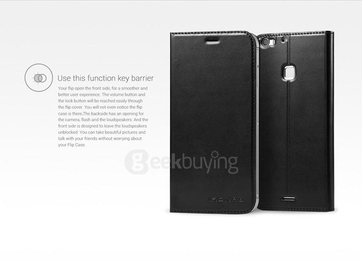 Original Flip Cover Protective Leather Case for UMI IRON Pro Smartphone - Black