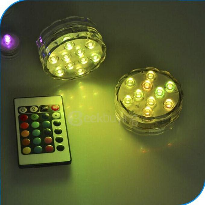 Makibes E-shine ES-001 Colorful LED Light Lamp Waterproof with Remote Controller - White
