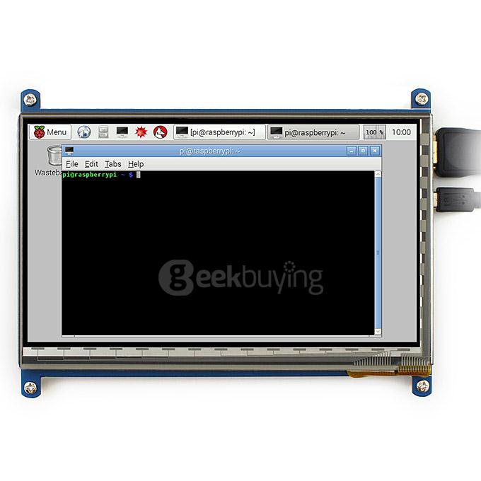 7 Inch Capacitive Touch Screen LCD HDMI 800*480 with Bicolor Case for Raspberry Pi/BB BLACK/PC/Various Systems