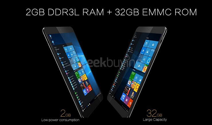 Vido W8X 8 inch Windows10 2GB/32GB Intel Cherry Trail Z8300 Quad Core 1.84GHz Tablet PC IPS 1280*800 HDMI - Black+White