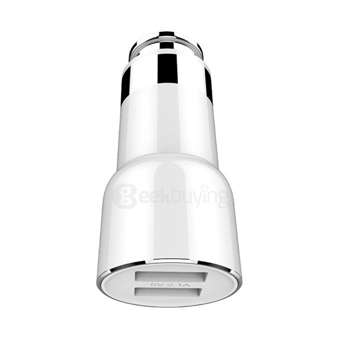 Original Xiaomi Roidmi Bluetooth Car Charger(White)+ Original Xiaomi ROIDMI Car Dual Cigarette Lighter Splitter(White)