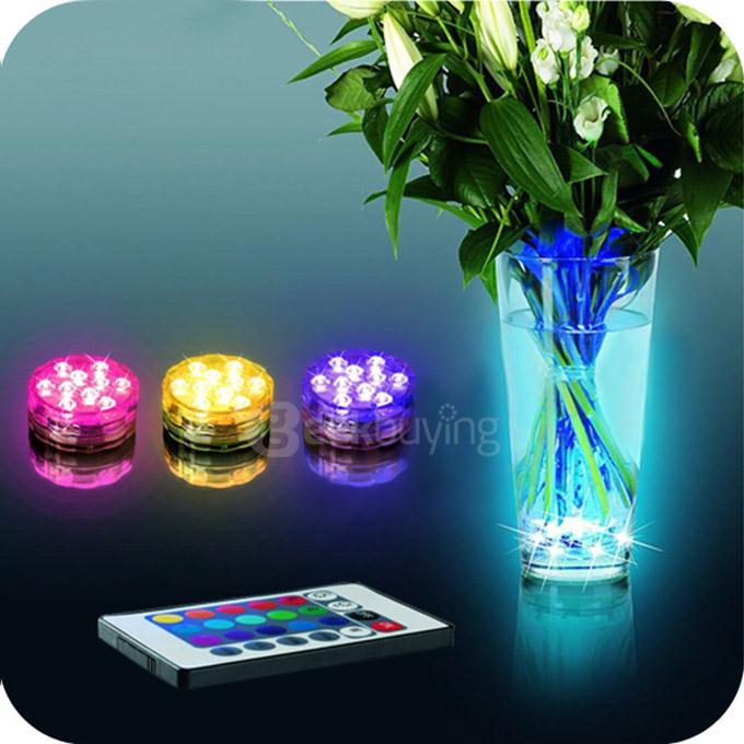 Makibes E-shine ES-001 Colorful LED Light Lamp Waterproof with Remote Controller - White