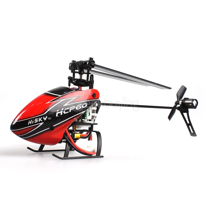 Hisky HCP60 6CH Mini RC Helicopter Flybarless 2.4G 6 Axis Gyro