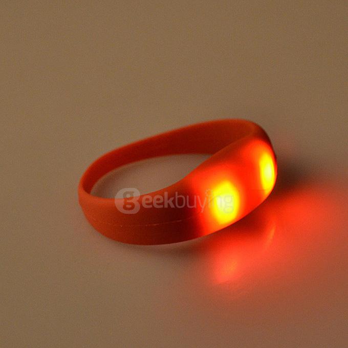 LED Tunnel silicone bracelet vibration sensor concert Evening performances Decorations - Orange