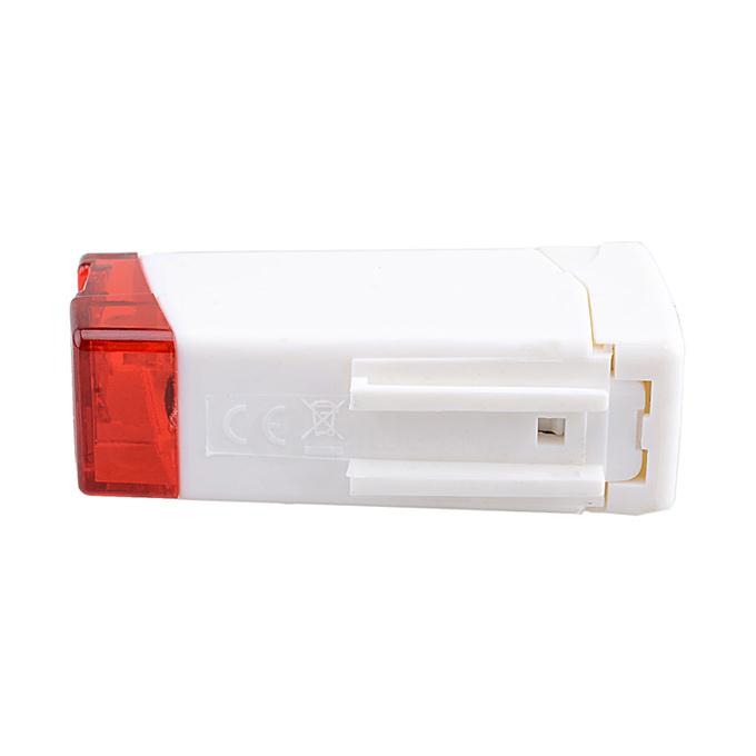Leadbike 2-Mode LED Red Light Bike Tail Light - White (2 x AAA)