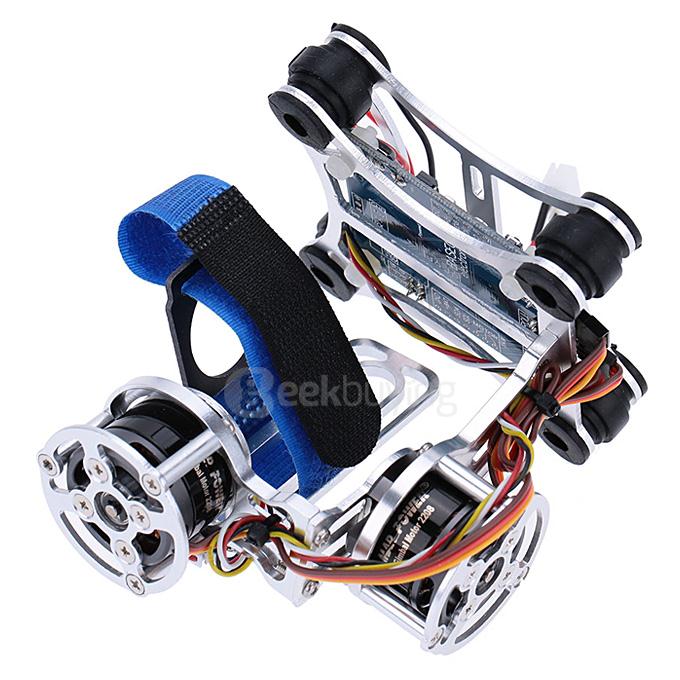 GoolRC 2D Light Weight Silver Brushless Motor Gimbal for DJI Phantom 1 2 3+ Aerial Photography