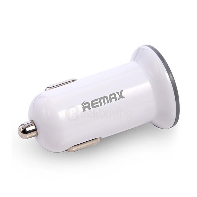 REMAX Mini 2.1A Dual USB Port Car Charger Universal Car Charger Adapter for Phone Tablet - White