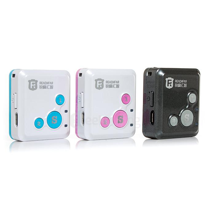 REAGHFAR RF-V16 Mini Personal Locator GPS Real Time Tracker SOS Communicator - Black + Grey
