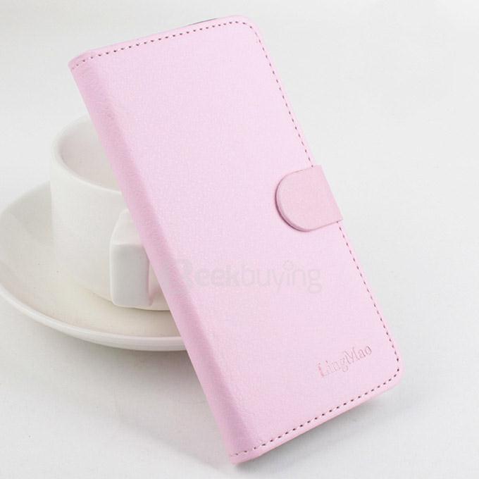LingMao Litchi Peel Texture Protective Hard Cover Flip Stand Leather Case for LeTV 1S/ LeTV One S - Pink