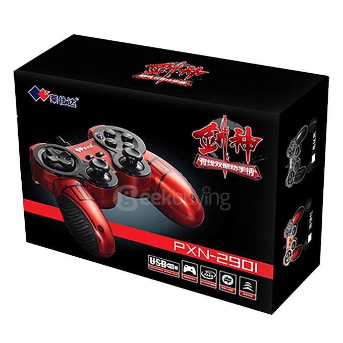 PXN 2901 The Sword of God XBOX 360 Wired Vibration Gamepad Dual Mode Switch Game Controller Handle - Black