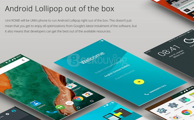 Umi ROME 5.5 inch HD 4G FDD LTE Android 5.1 3GB RAM 16GB ROM Smartphone MTK6753 Octa Core 1.3GHz - Black