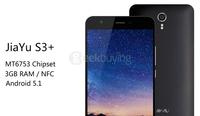 Jiayu S3+ S3 Plus 5.5' FHD Android 5.1 3GB 16GB Smartphone 4G LTE MTK6753 Octa Core 1.3 GHz 13.0MP NFC OTG - Black