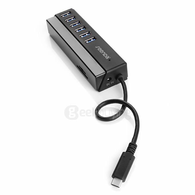 SEENDA IHUB-06C Type-c 3.1 To USB3.0 HUB - Black