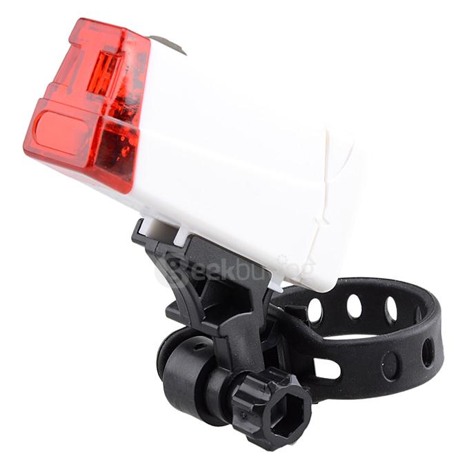 Leadbike 2-Mode LED Red Light Bike Tail Light - White (2 x AAA)