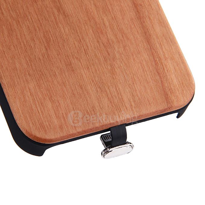 QI Wireless Charging Receiver Simple Designed for Apple iPhone 5 iPhone 5S - Cherry Wood