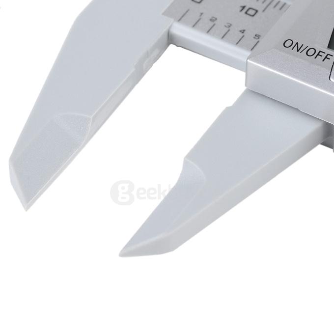 Aluminum Alloy Carbon Solar Powered Digital Caliper - silver