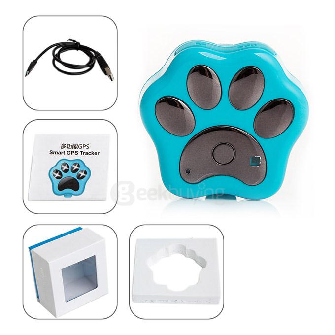 Reachfar RF-V30 IP66 Multifunctional Wi-Fi GPS Tracker Dog Cat Pet Tracker Long Standby Timer Electric Fence - Blue