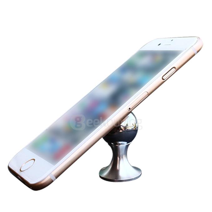 Universal SX-005 360 Degrees Rotating Vehicle General Magnetic Phone Mount Holder for iPhone Samsung Sony HTC - Silver