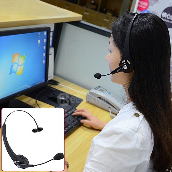 BTH-068 US Plug USB Bluetooth Headphones Handsfree Music Gaming Headset for PS3 - Black