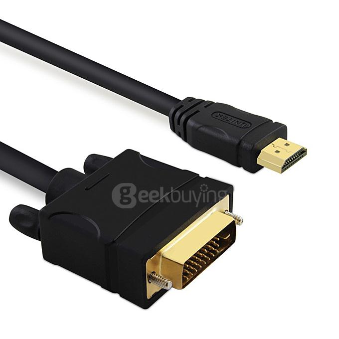 UNITEK Y-C220 Bi-Directional Digital 1080P HD HDMI1.4 to DVI Converter Cable Adapter 5M