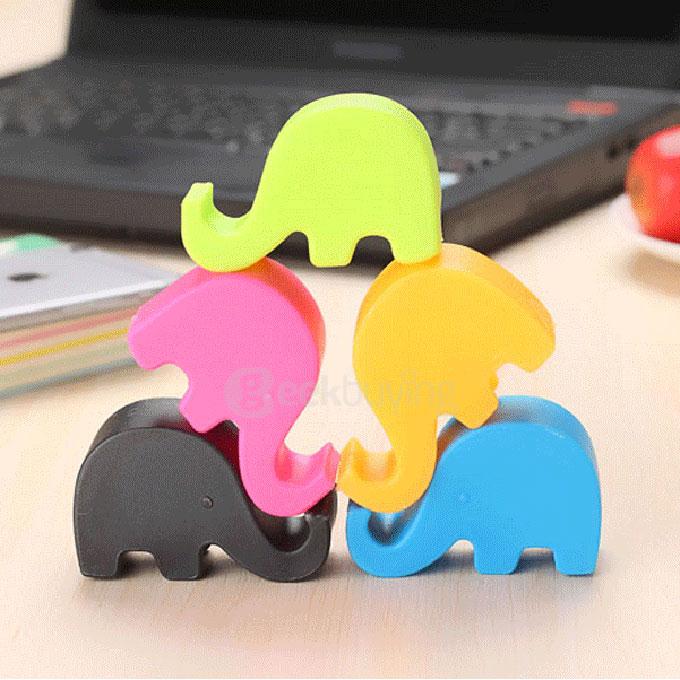 Universal Mobile Phone Holder Elephant Stand Bracket Holder Mount for iPhone Series Samsung Smartphone iPad Mini - Green