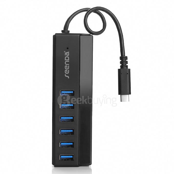 SEENDA IHUB-06C Type-c 3.1 To USB3.0 HUB - Black