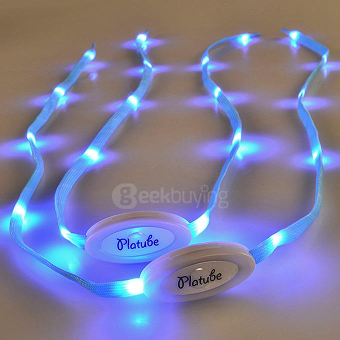 LED Light Shoelace Nylon Laces for Skate Outdoors Large Festive Party - Blue