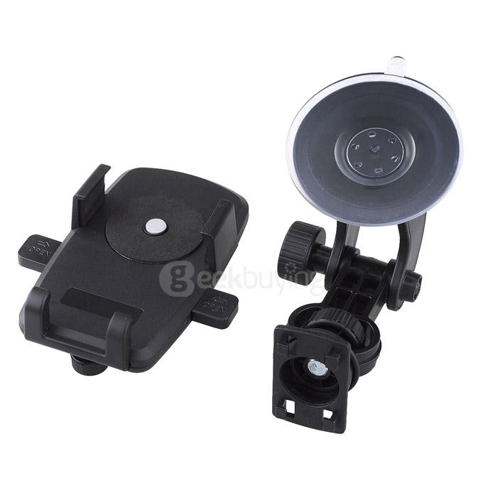 Universal Windshield Dashboard Car Mount Holder for IPHONE 6 / SAMSUNG S6 + More - Black