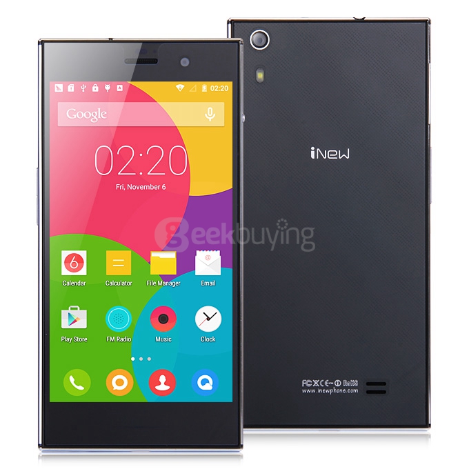 iNew L3 4G LTE 5.0inch Android 5.0 2GB 16GB Smartphone MT6735 Quad Core 13.0MP 1.5A Fast Charge Miracast Hotknot -Black