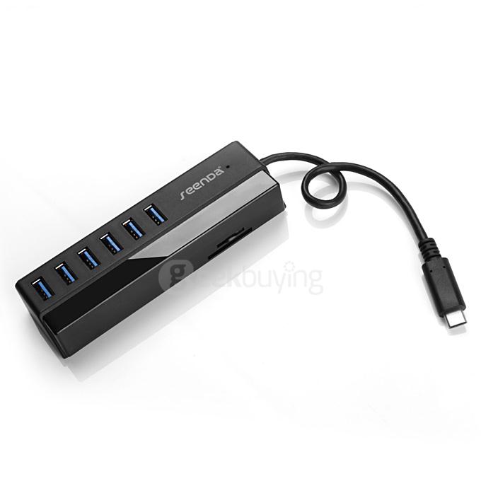 SEENDA IHUB-06C Type-c 3.1 To USB3.0 HUB - Black