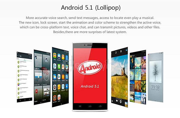 THL T6C 5.0inch Android 5.1 3G SmartPhone MTK6580 Quad Core 1.3GHz 854x480 1GB RAM 8GB ROM 5.0MP Camera - Blcak