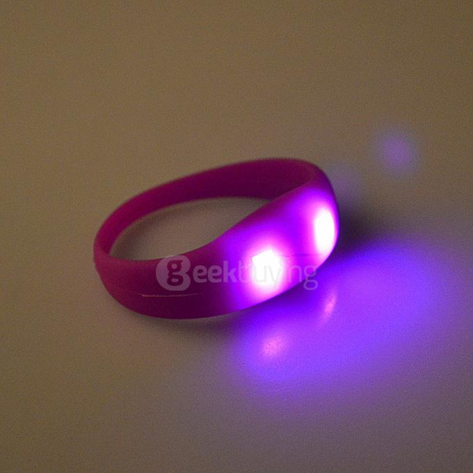 LED Tunnel silicone bracelet vibration sensor concert Evening performances Decorations - Purple