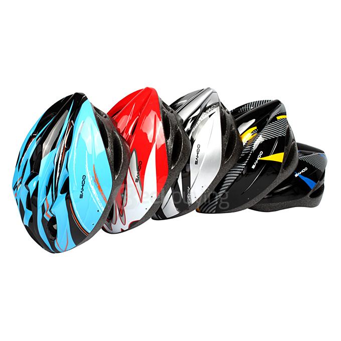 SAHOO Flash-mode Cycling Helmet with LED Light - Black + Yellow