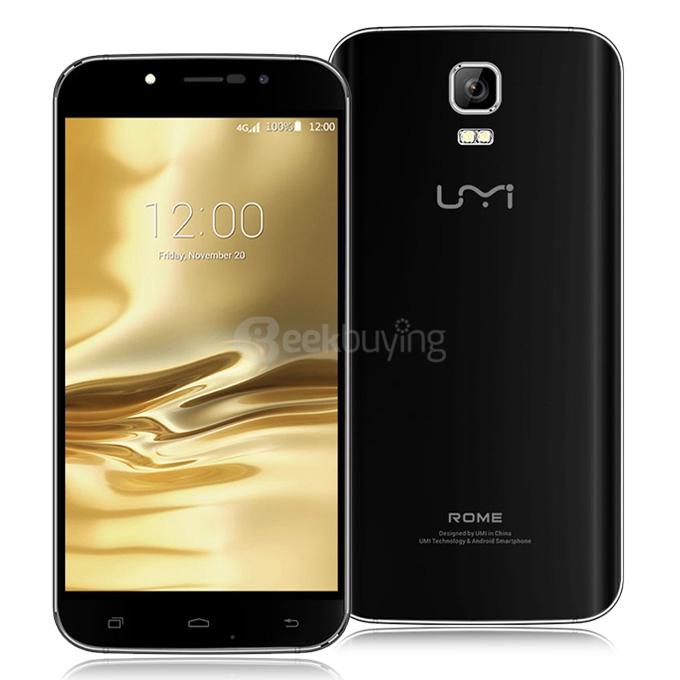 Umi ROME 5.5 inch HD 4G FDD LTE Android 5.1 3GB RAM 16GB ROM Smartphone MTK6753 Octa Core 1.3GHz - Black