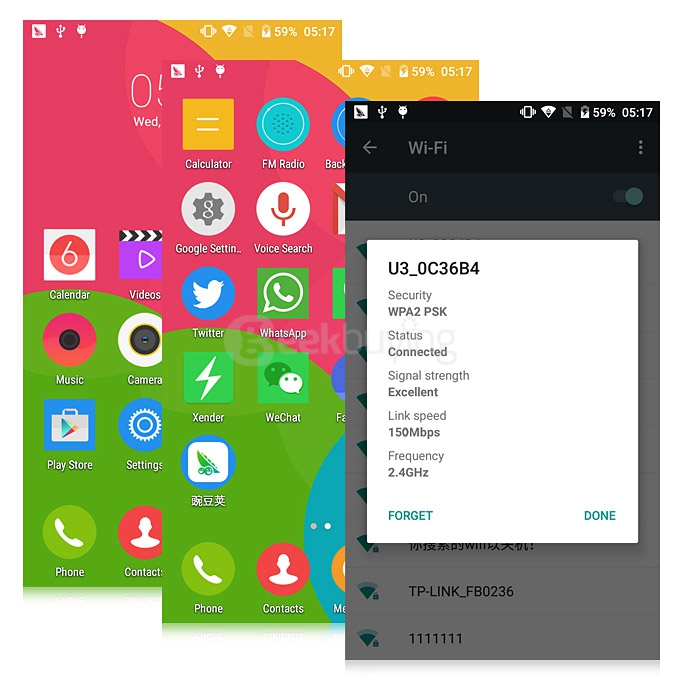iNew U5 5.0inch IPS 1280x720 4G FDD-LTE Android 5.1 1GB RAM 16GB ROM Smartphone MT6735 Quad Core 8.0MP 2.0MP - Gold