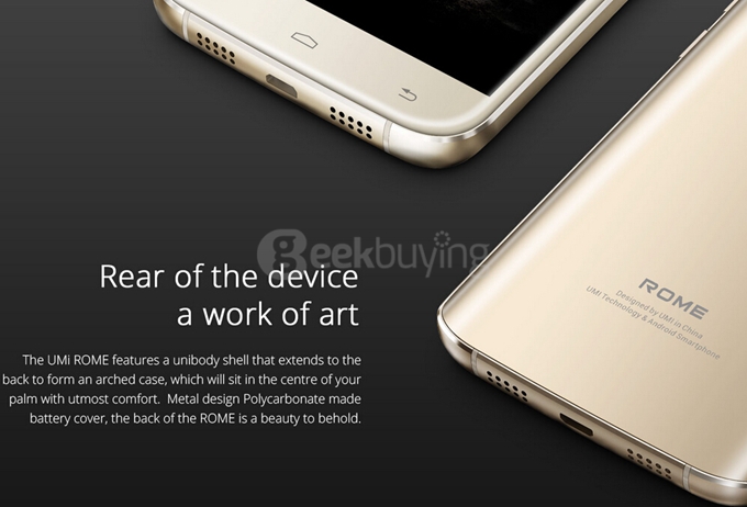 Umi ROME 5.5 inch HD 4G FDD LTE Android 5.1 3GB RAM 16GB ROM Smartphone MTK6753 Octa Core 1.3GHz - Black