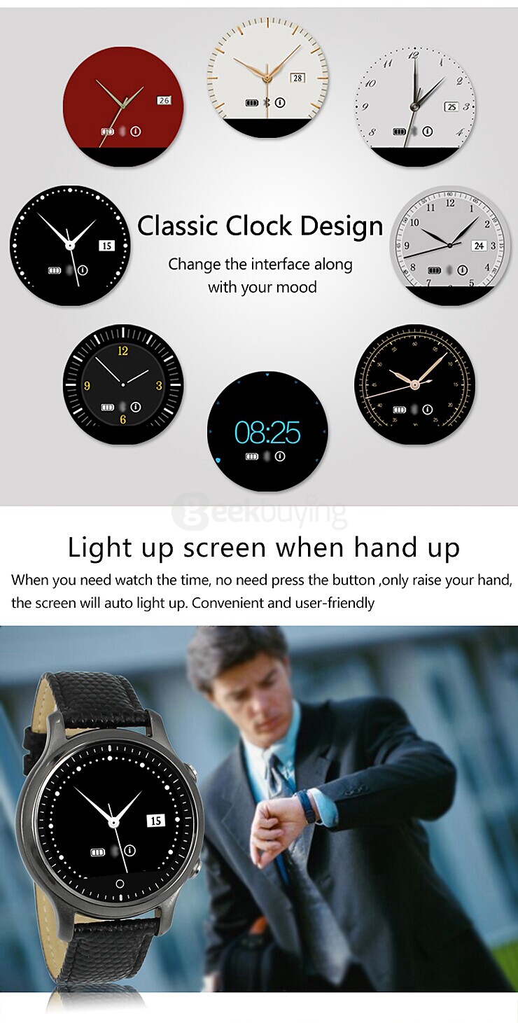 ZGPAX S360 Multilingual Smart Watch MTK2502 BT4.0 With SOS Emergency Call Sleep Monitor - Black