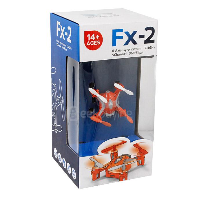 FINECO FX-2 2.4GHz 6Axis 3D Flip LED MINI RC Quadcopter - Orange