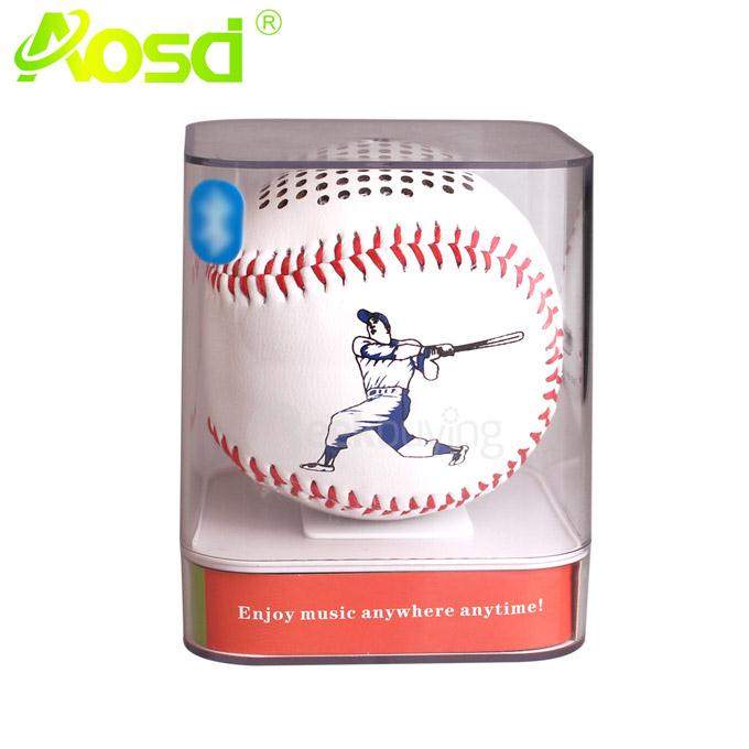 Baseball Style Bluetooth Speaker Bluetooth4.0 Handsfree Calls Music Player - White