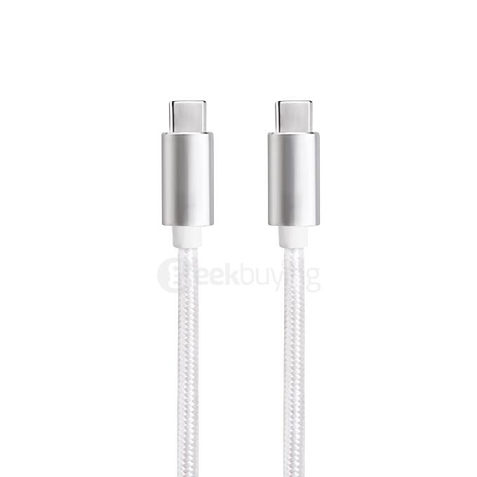 SEENDA IPS-11C USB-C USB Type-C 3.1 to USB-C Male to Male Converter Adapter Data Sync Charging Cable 1M - White