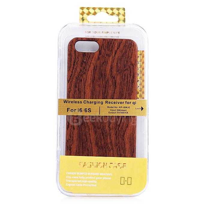 QI Wireless Charging Receiver Simple Designed for Apple iPhone 6 iPhone 6s - Sapele Wood