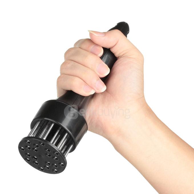 21 Stainless Steel Prongs Professional Meat Tenderizer - Black